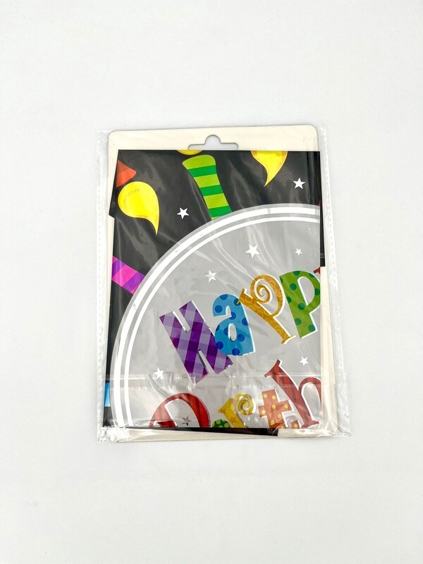 Happy Birthday Folieballon Zwart 45cm