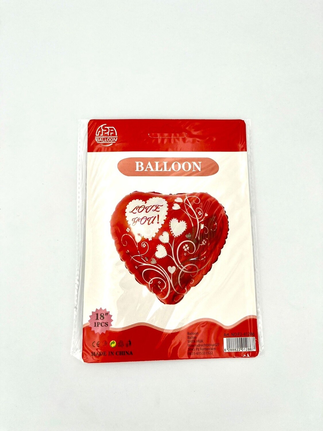 Valentijn Hart Folieballon 45cm