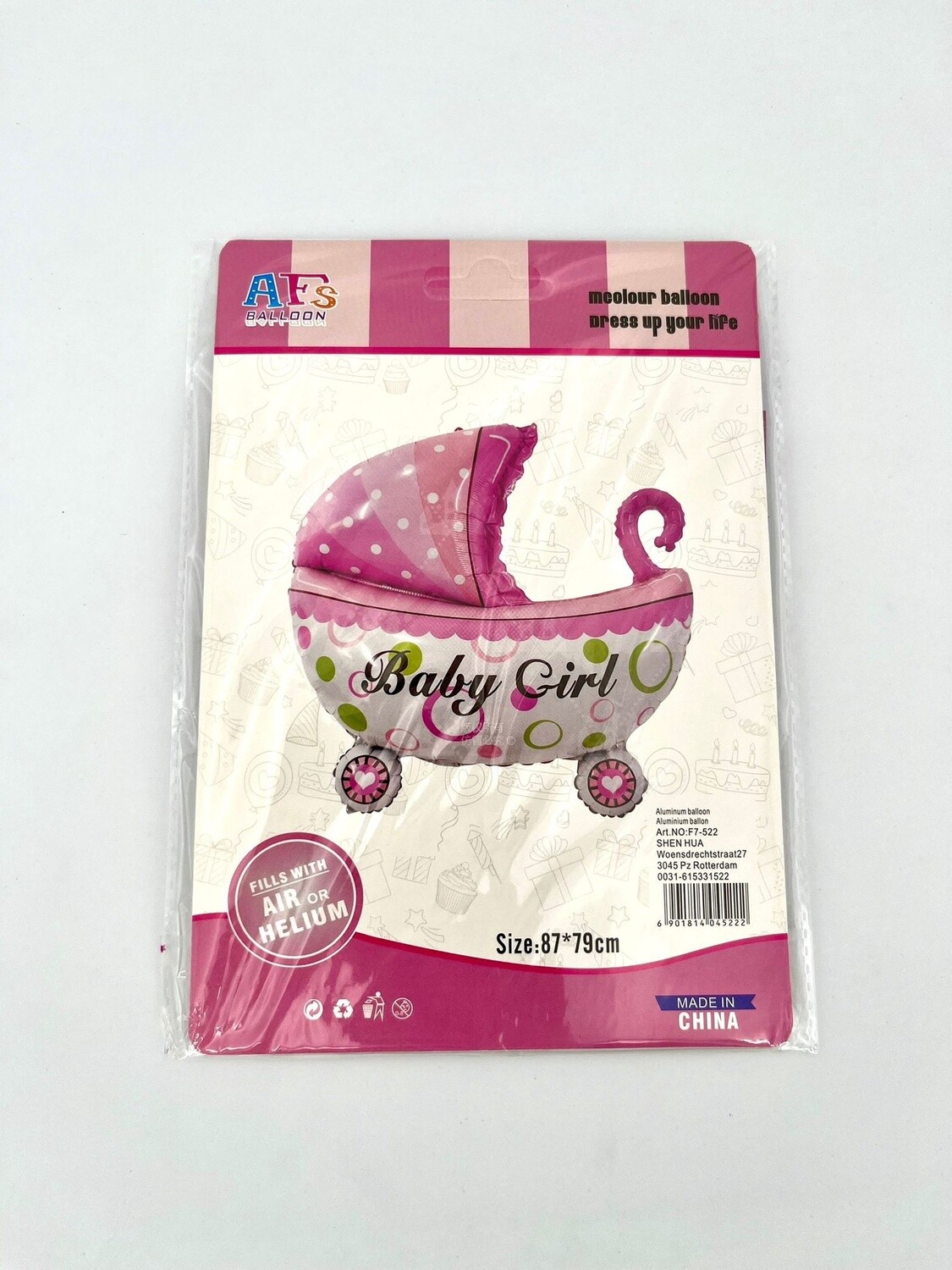Geboorteballon Eagon Roze of Blauw 87cm