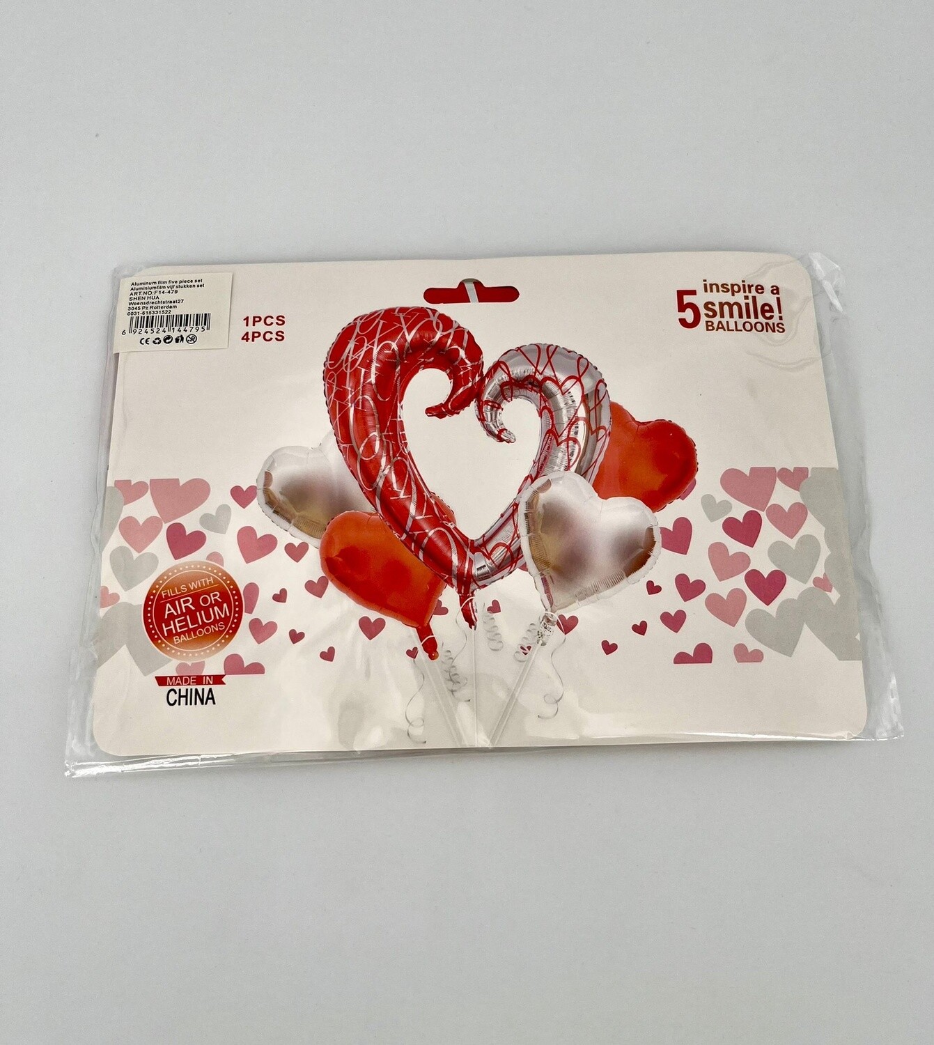 5 Hartballonnen set Valentijn