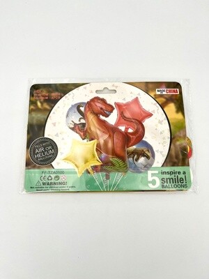 5 Feestballonnen set Dinosaurus