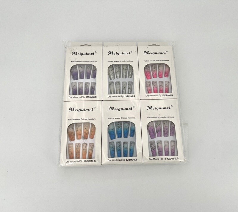 Nail Art Nepnagels Lang 12pack nr1