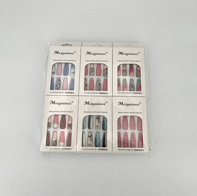 Nail Art Lange Nepnagels 12pack nr3