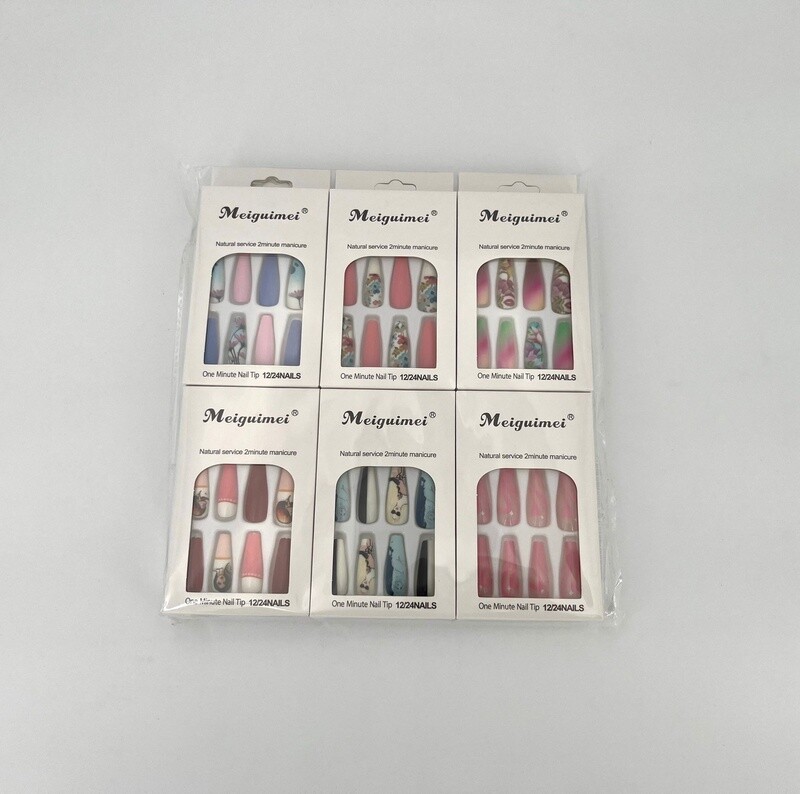 Nail Art Lange Nepnagels 12pack nr3