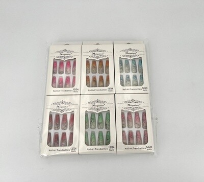 Nail Art Lange Nepnagels 12pack nr2