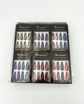 Nail Art Lange Nepnagels Zwarte 12 pack nr2