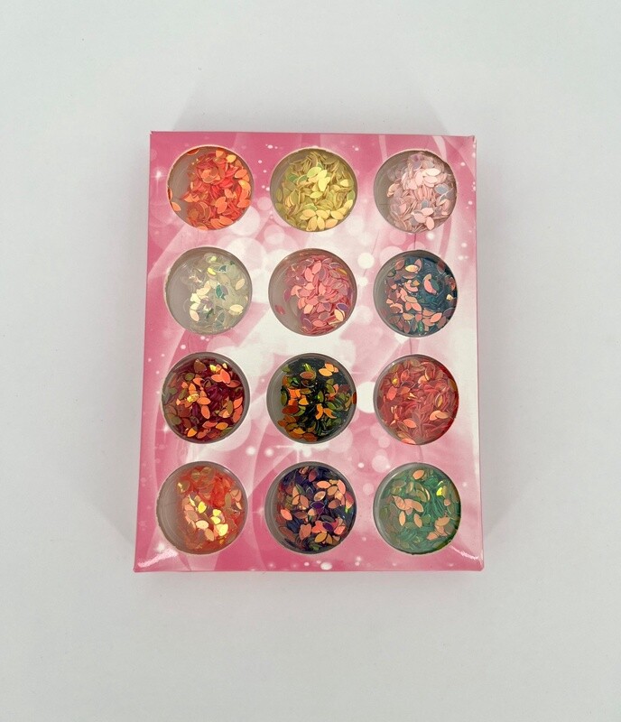 Glittervormpjes 12pack nr4