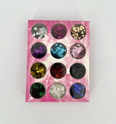 Glittervormpjes 12pack nr7