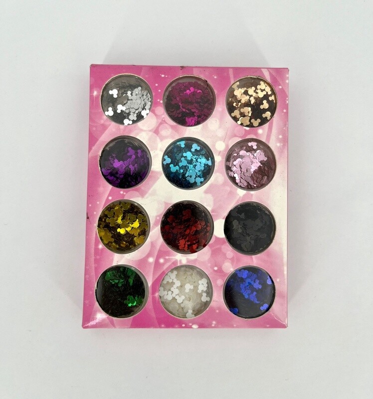 Glittervormpjes 12pack nr7