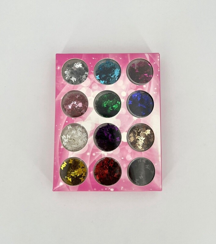 Glittervormpjes 12pack nr8