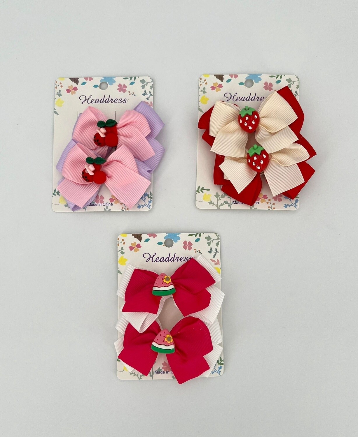 Fruit haarstrikjes 2pack