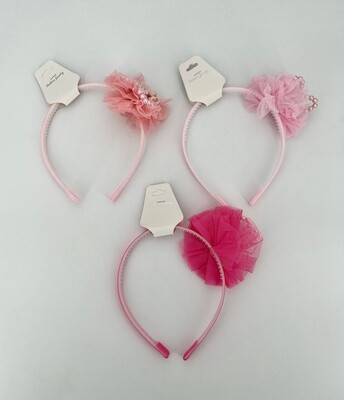 Haarbanden Roze met Bloem
