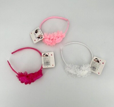 Haarbanden 3kleurtjes Bloemen