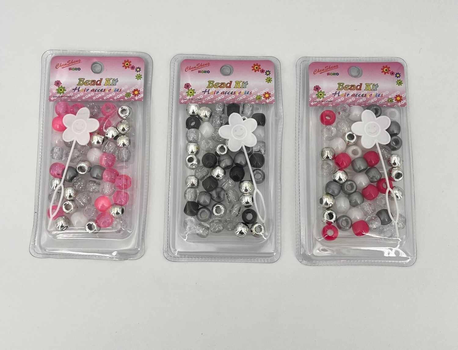 Haarkralen Roze, Zilver en Zwart