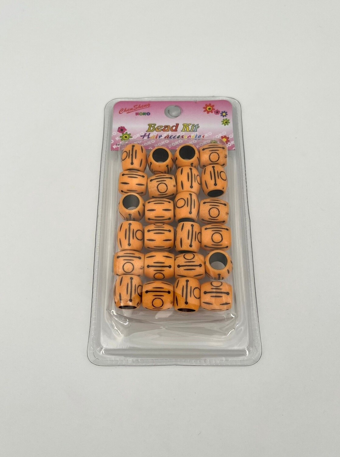 Haarkralen Bruin met printje