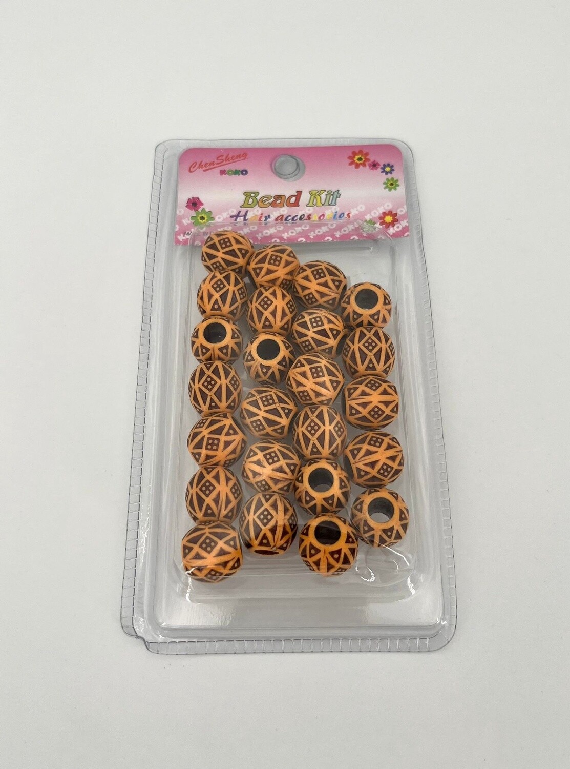 Haarkralen Bruin met Printjes