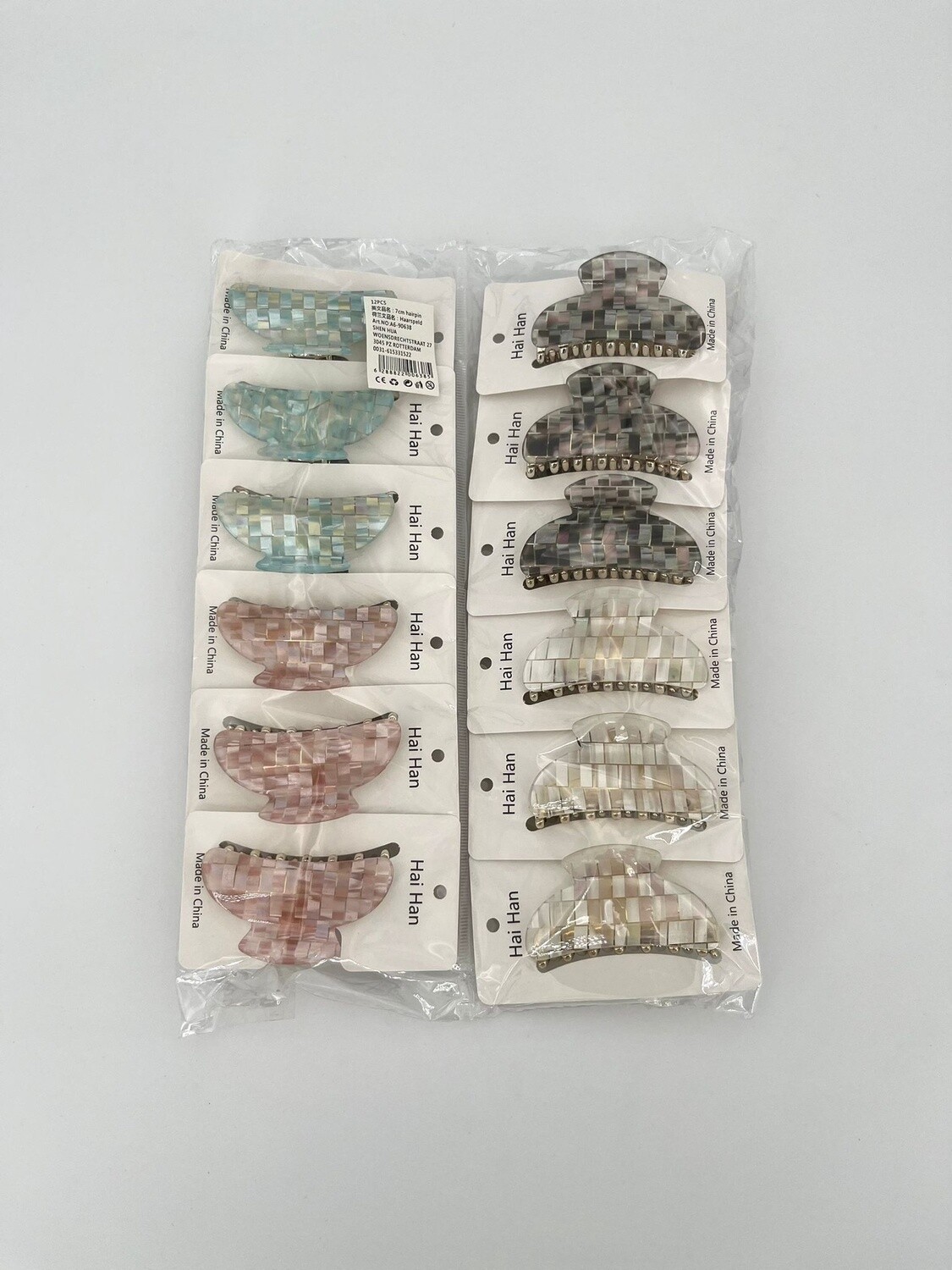 Haarklemmen 4 kleurtjes 12