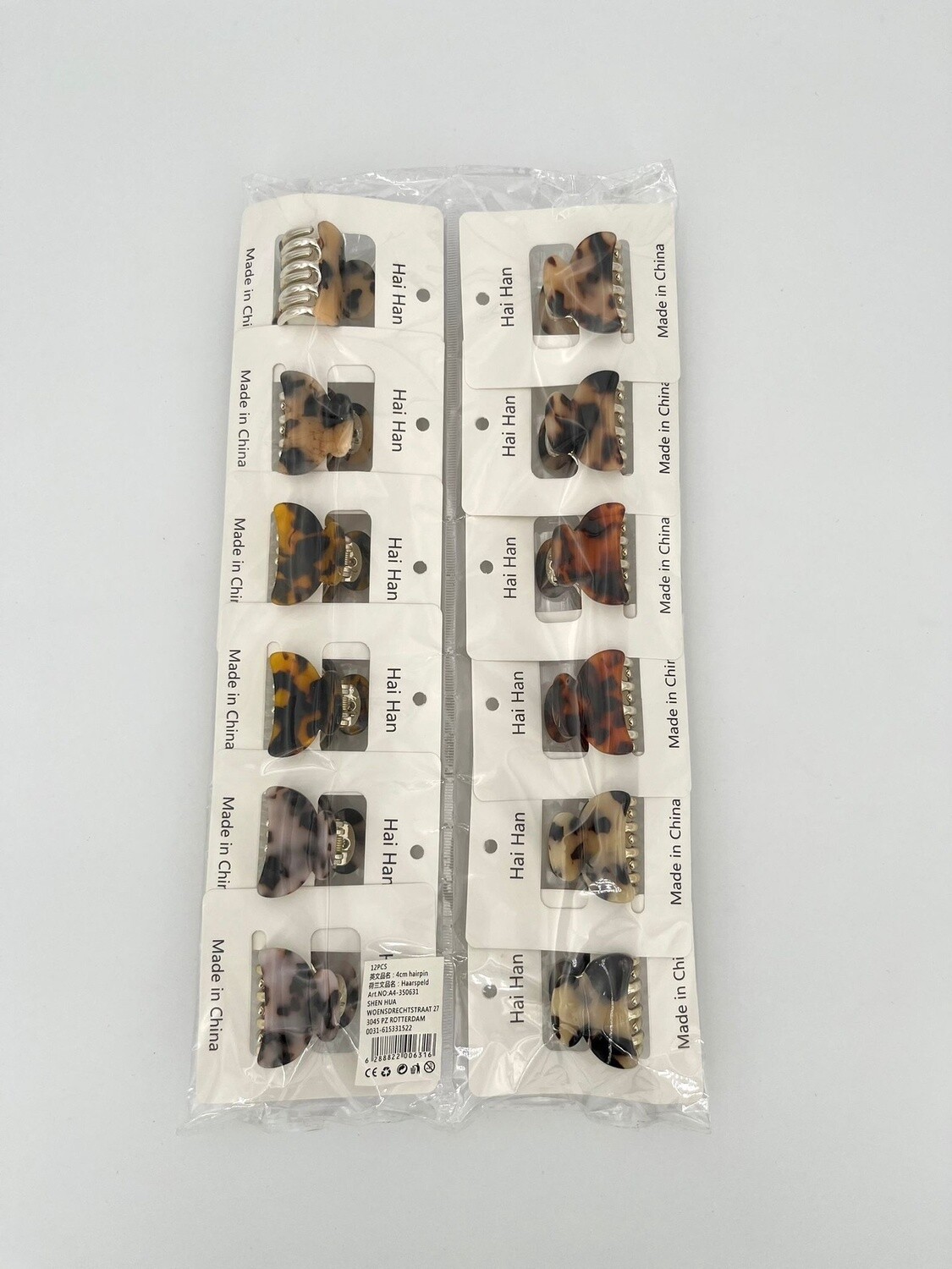 Haarklemmetjes 4cm Bruin