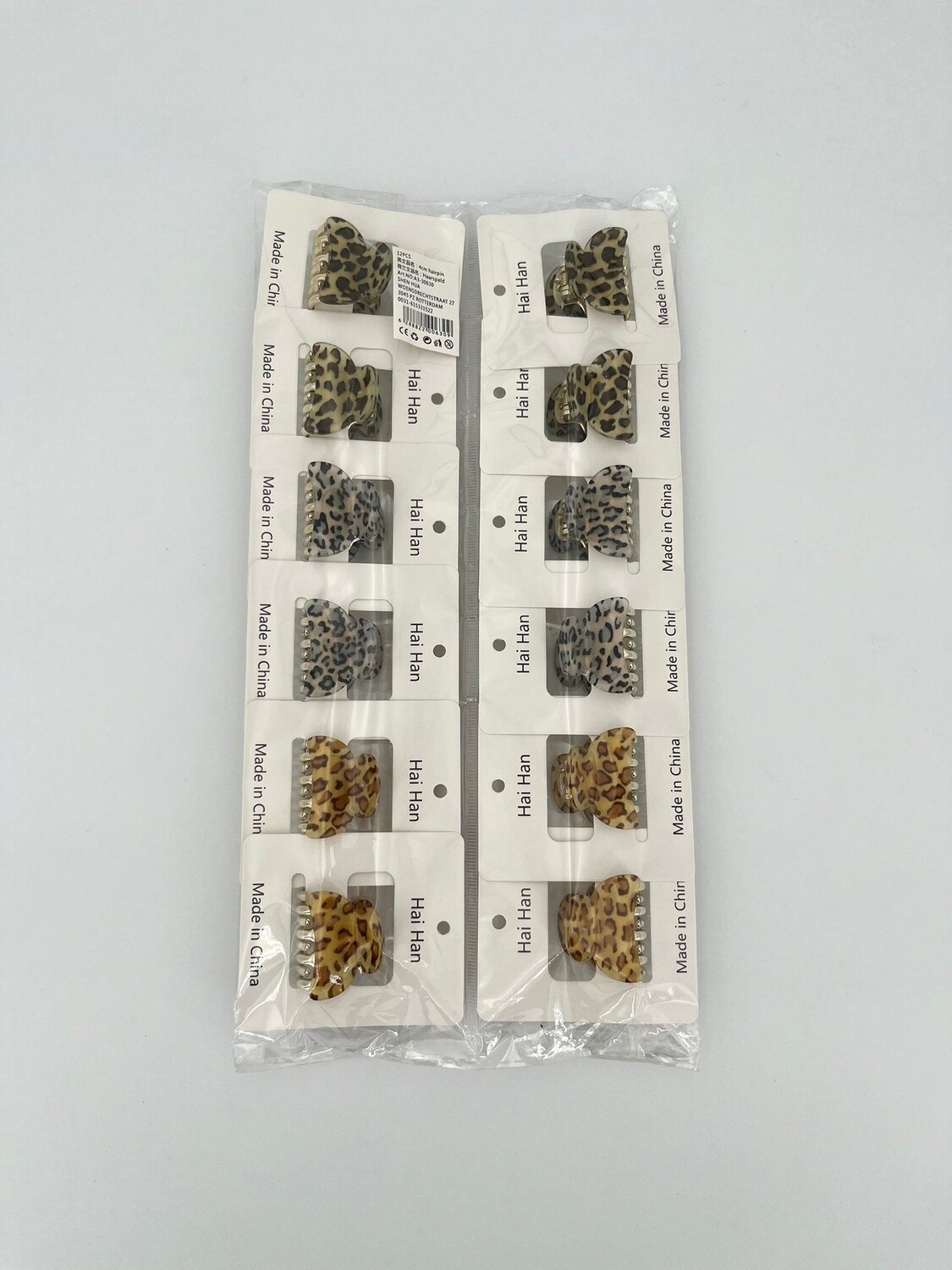 Haarklemmetjes Dierenprintjes 4cm mix