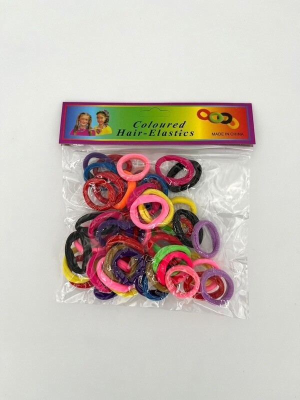 Zakje 50 Haarelastiekjes Kleurtjes