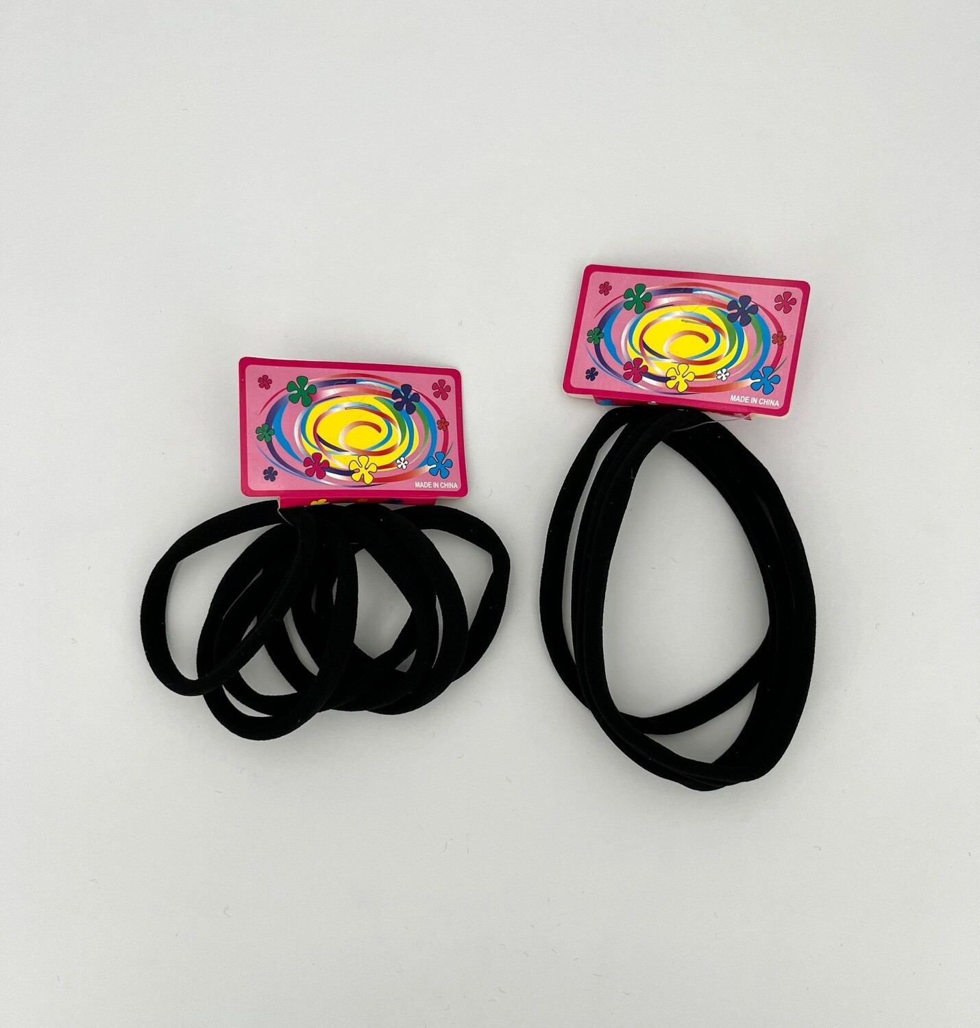 Haarelastiekjes Zwart 5 en 10cm