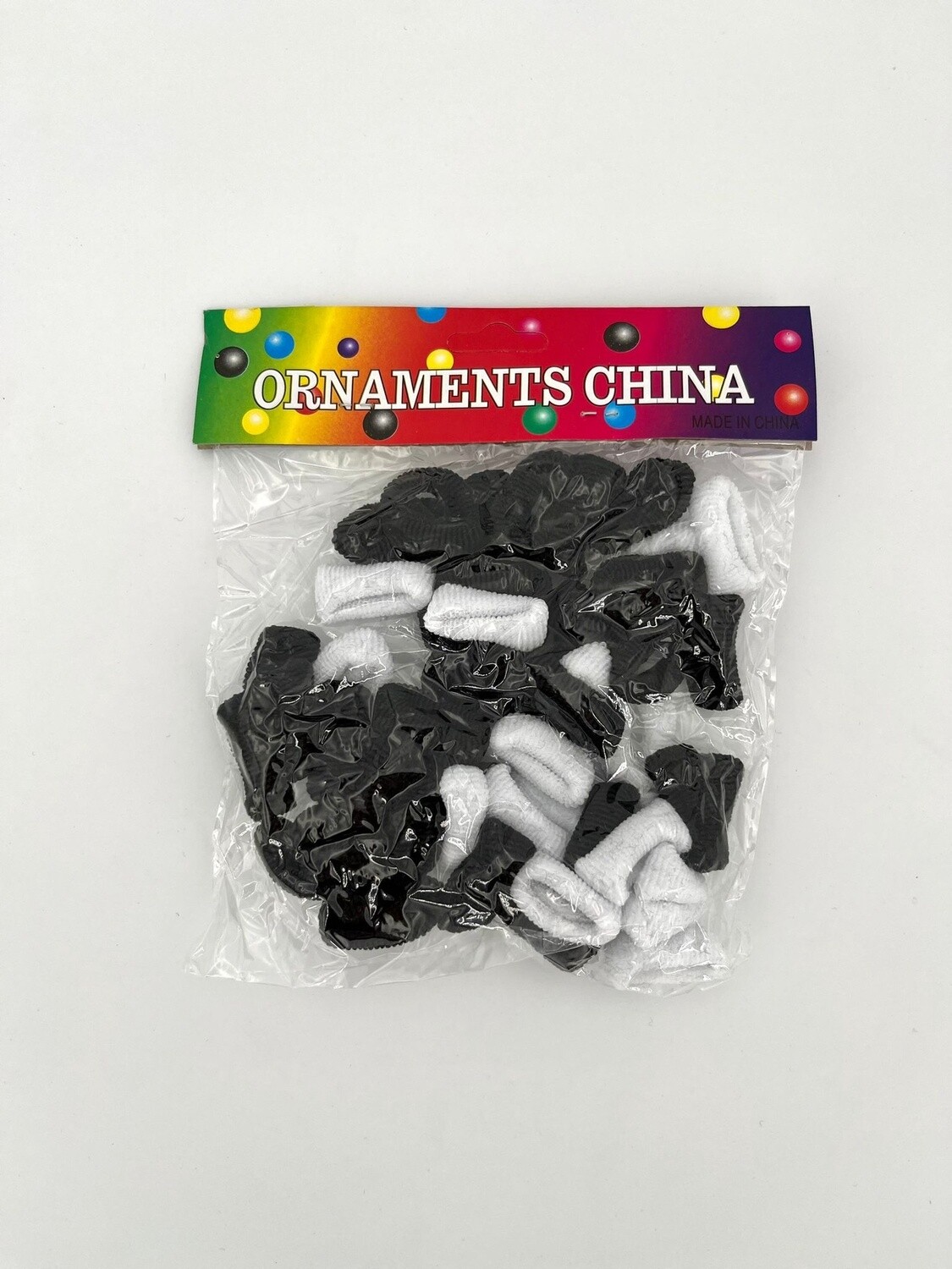 50 Haarelastiekjes Zwart Wit