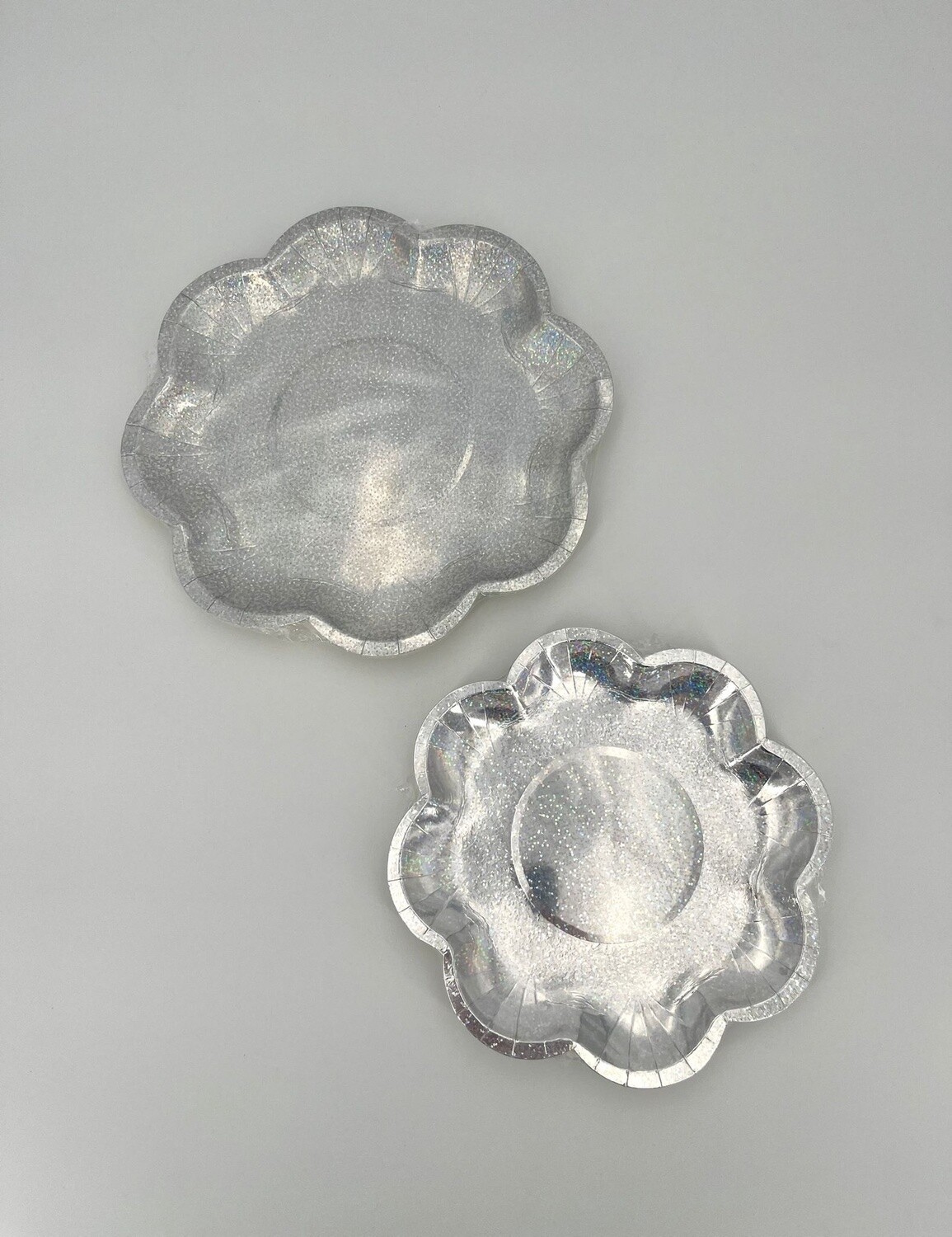 Feestborden Bloem Zilver