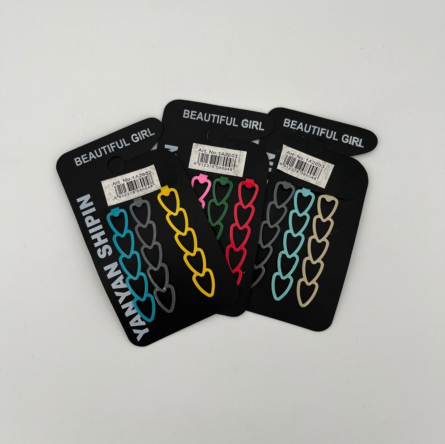 Schuifspeldjes Kleuren Hartjes