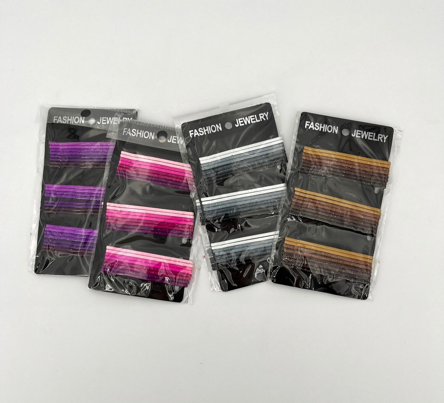 Haarschuifspeldjes 4 kleuren, Paars, Roze, Wit en Bruin