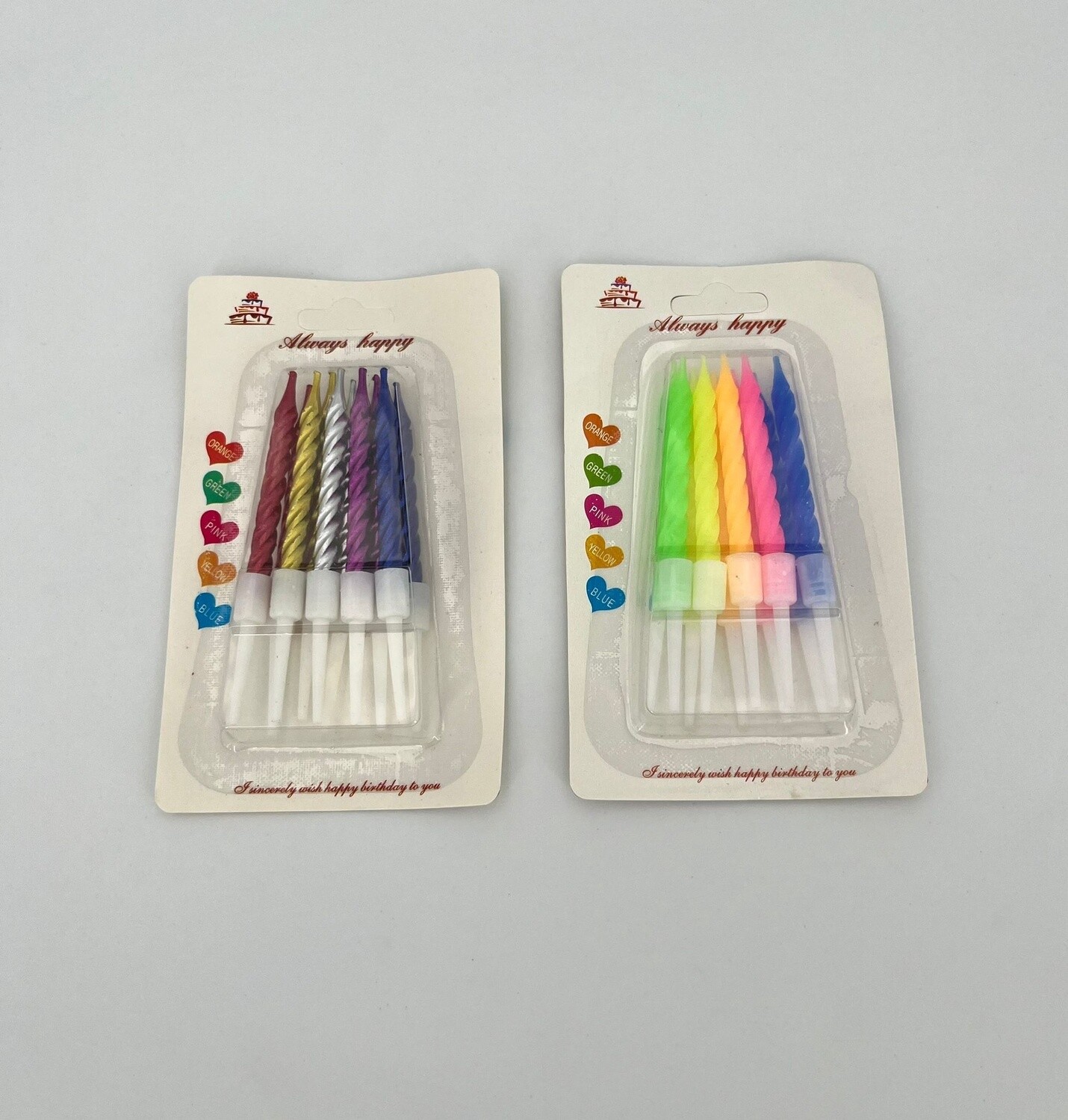 Kaarsjes taart 2 kleuren