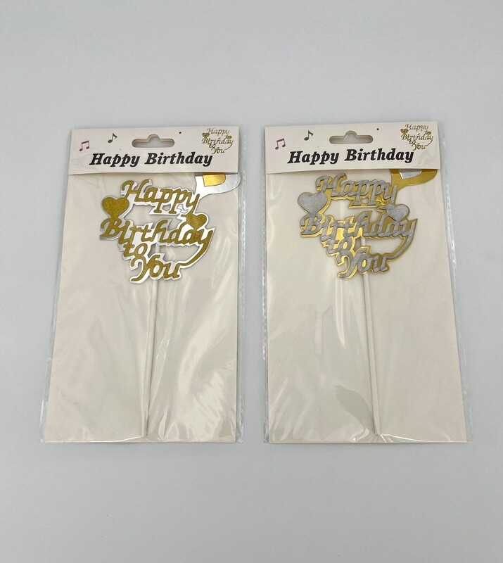 Cake toppers Goud en Zilver