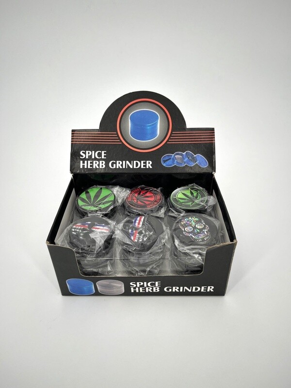 Grinders  4cm skull and leaf