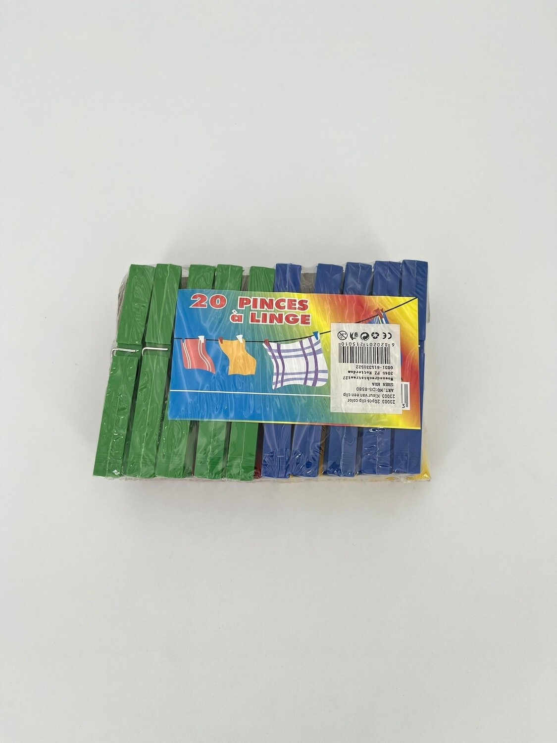 20 Wasknijpers Hout