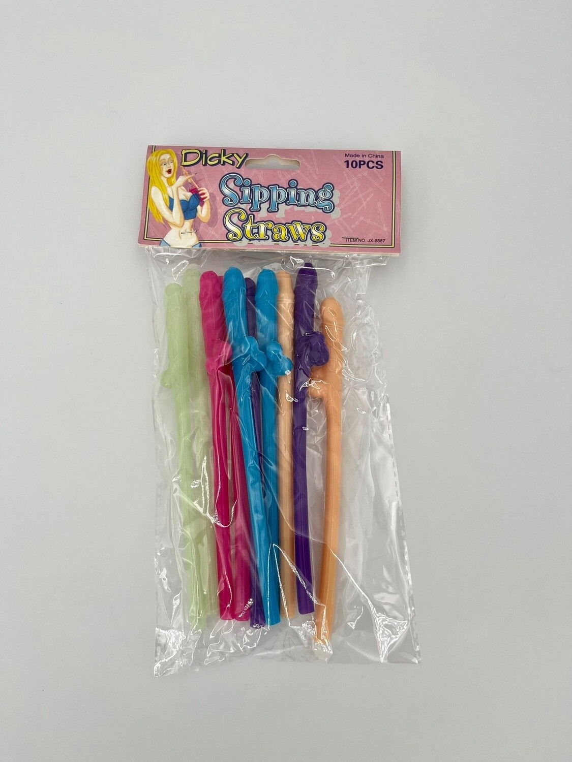 Dicky Sipping Straws Penis rietjes Gekleurd