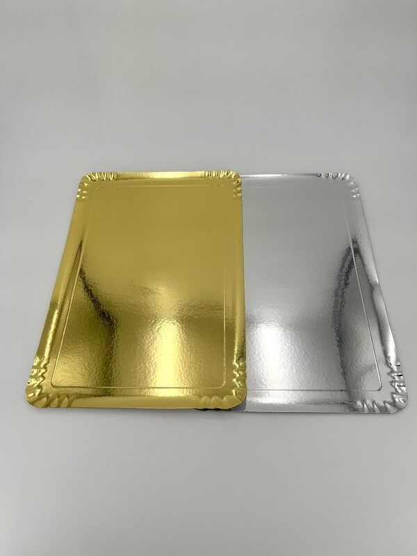 Taartonderzetter 29x42 cm Zilver en Goud