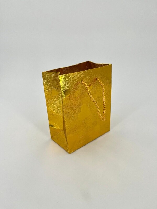 Gouden Cadeautasjes Glitter Hartjes