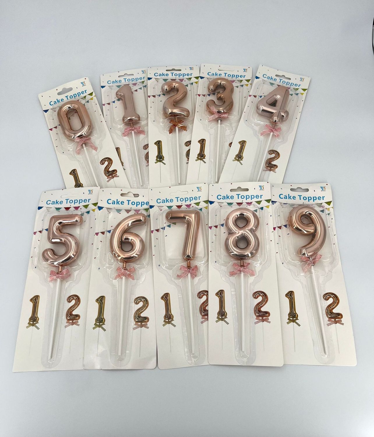 Cake Topper Roze Cijfers