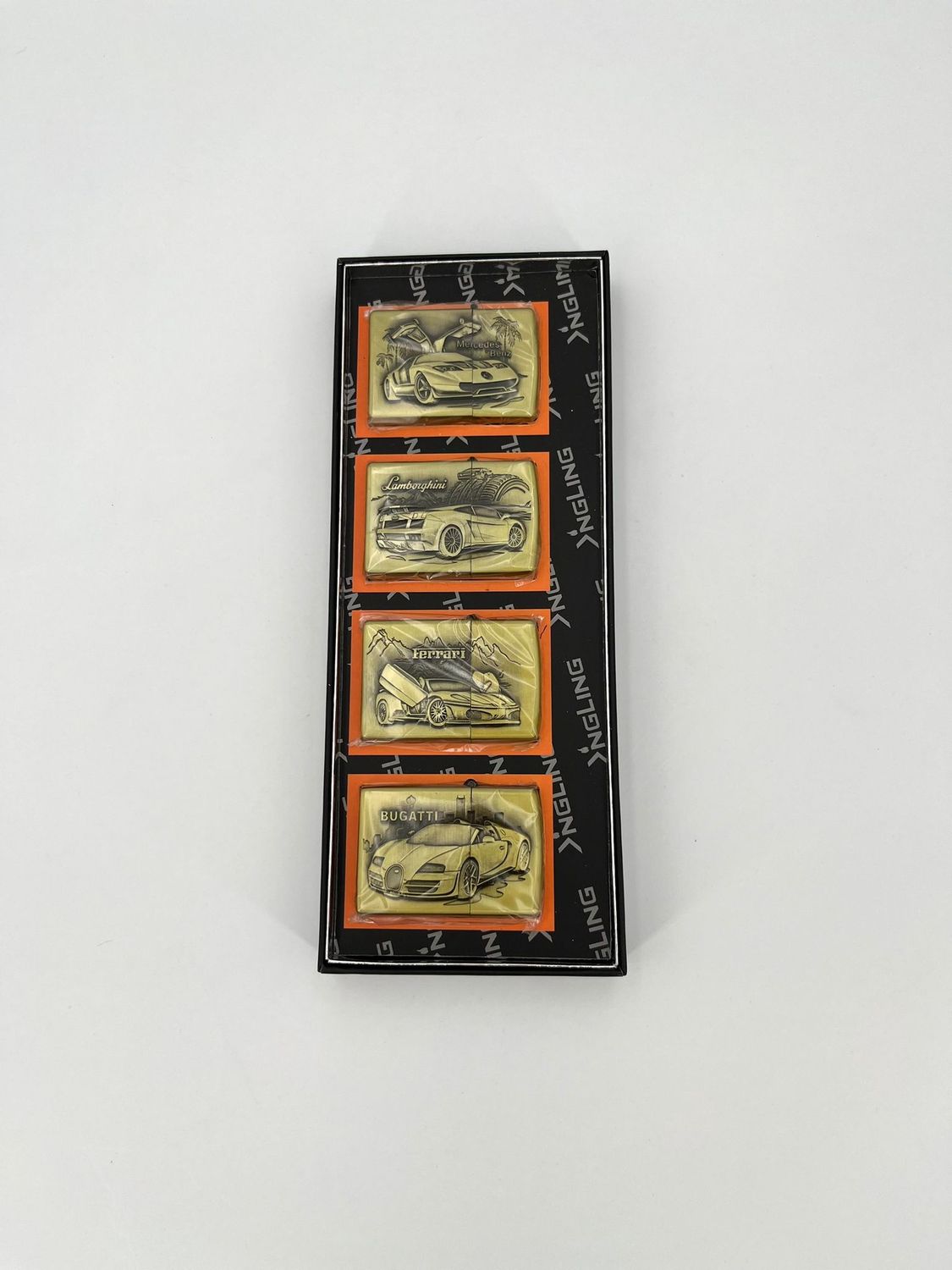 Aanstekers metaal  4pack Auto