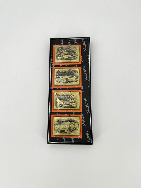 Aanstekers metaal  4pack Auto
