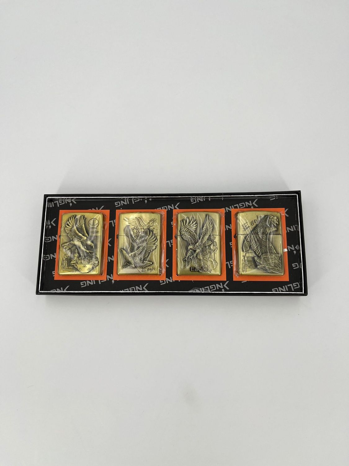 Aanstekers metaal  4pack Roofvogel
