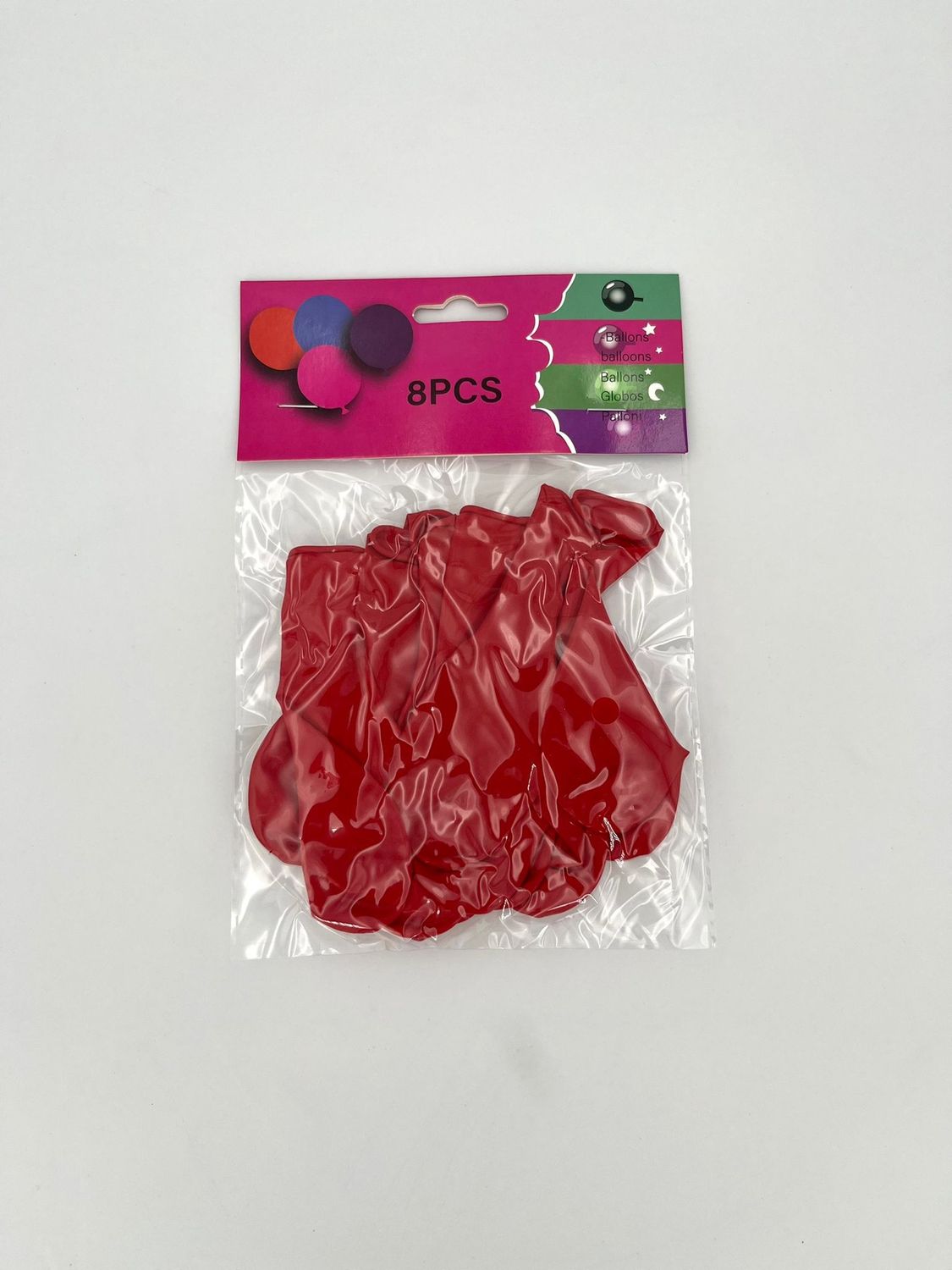 Hartjes Ballon 8pack 30 cm Rood