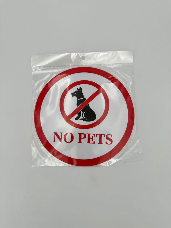 No Pets 20x20cm sticker