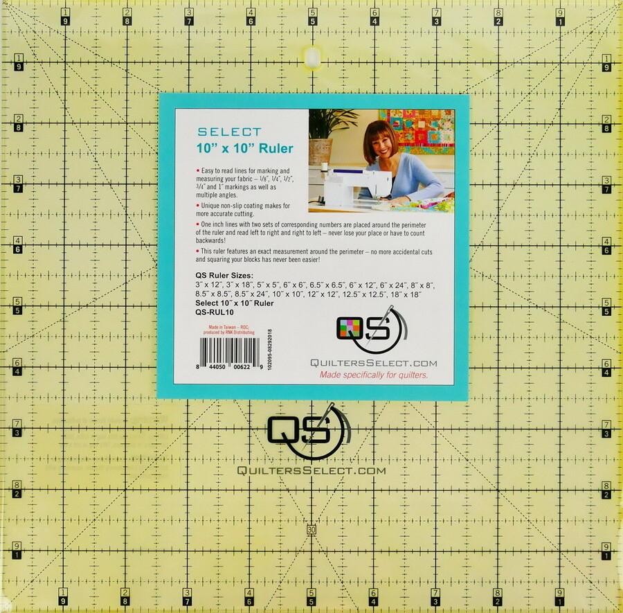 Quilters Select 10x10 Non-Slip Ruler