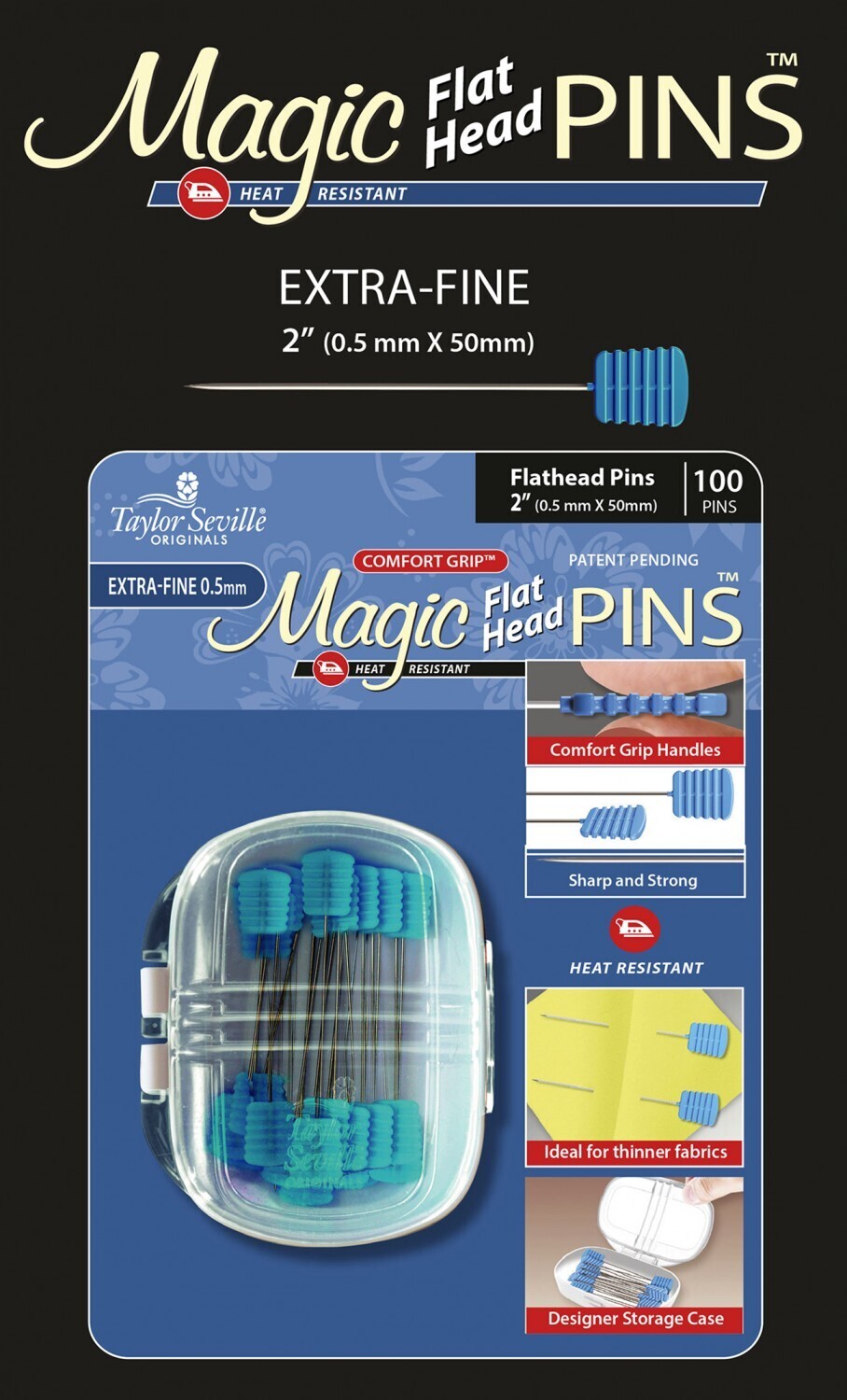 Magic Pins Flat Head Extra Fine 100pc