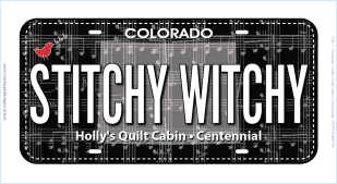 Stitchy Witchy License Plate