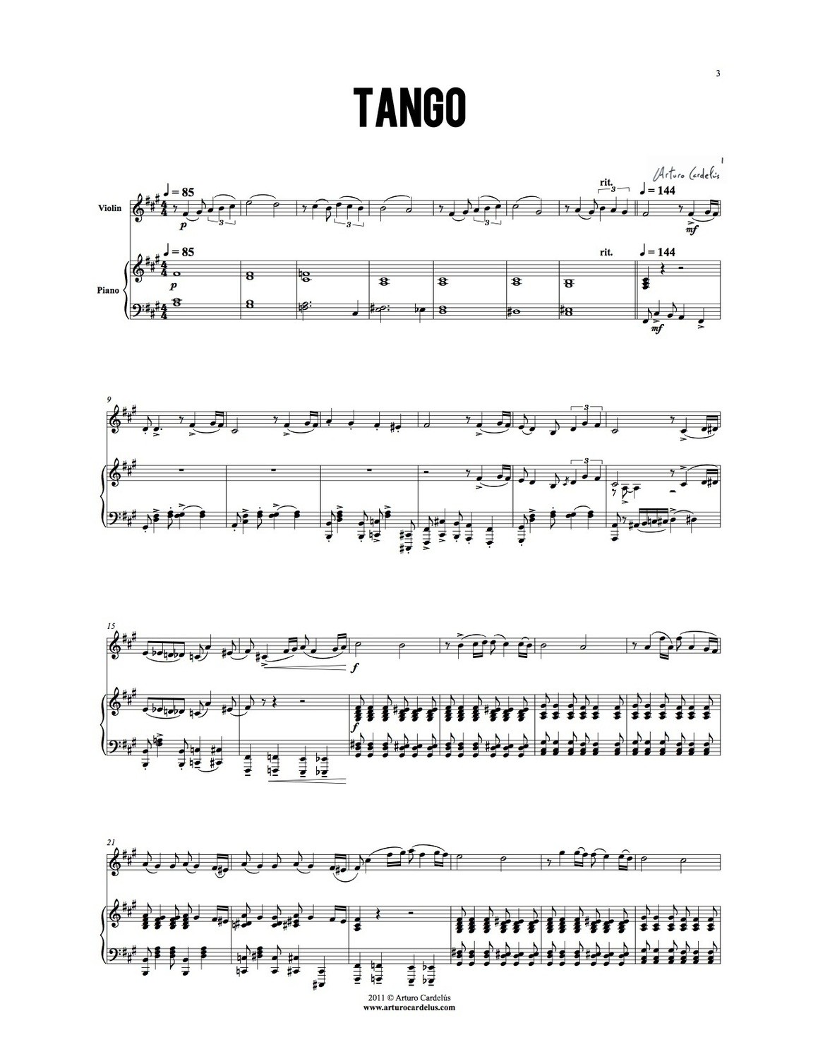 Tango (Violin Version)