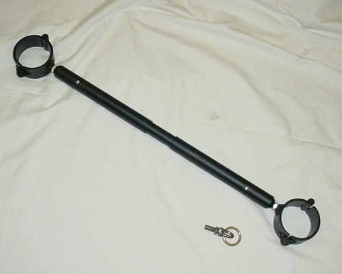 Click Stop Spreader Bar with Metal Restraints, dungeon irons shackles