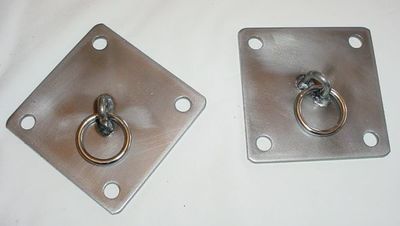 4X4 wall plate with ring,  dungeon irons , bondage equpment