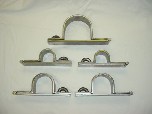 Metal Restraints Rigid Massive Wall Mount 5 piece Set of Dungeon Irons