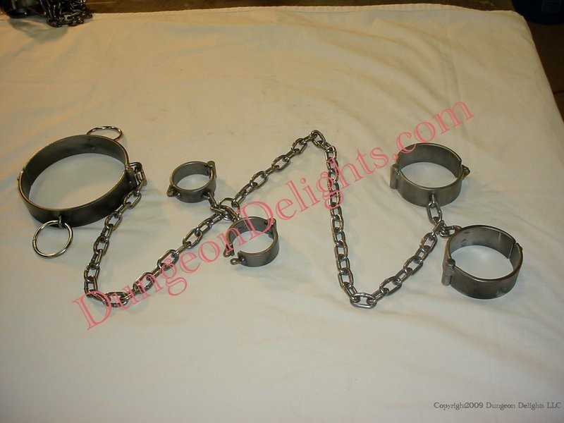 Connected 5 Piece Dungeon Irons Bondage Set